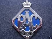 vintage RAC car badge
